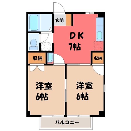 古河駅 車移動12分  4km 2階の物件間取画像